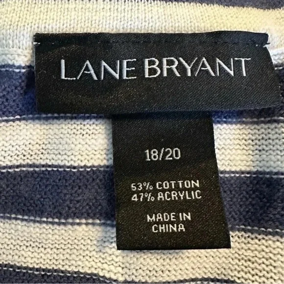 Lane Bryant | Women's Ombre Blue Maxi Skirt Pull-On Striped Long Knit Size 18/20 - Picture 5 of 5